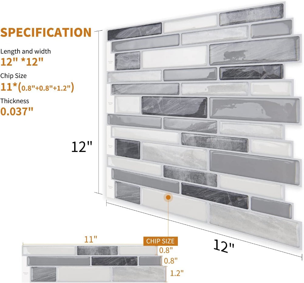 Peel and Stick Tiles Size