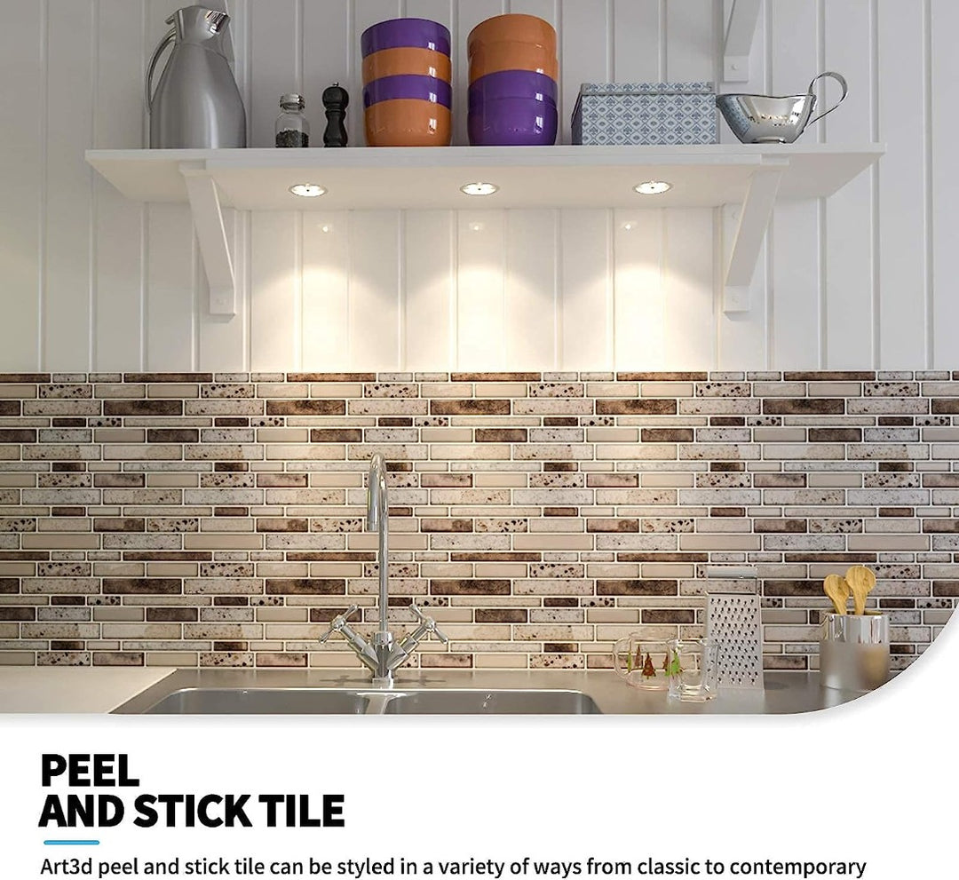 Stone Design Peel and Stick Tile For Kitchen