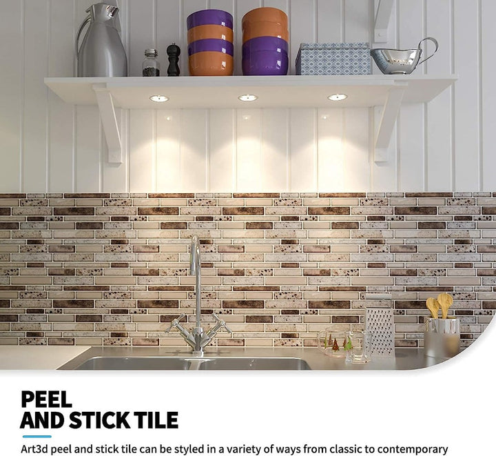 Stone Design Peel and Stick Tile For Kitchen