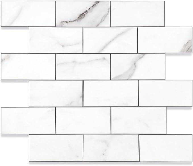 Marble White Peel and Stick Tile