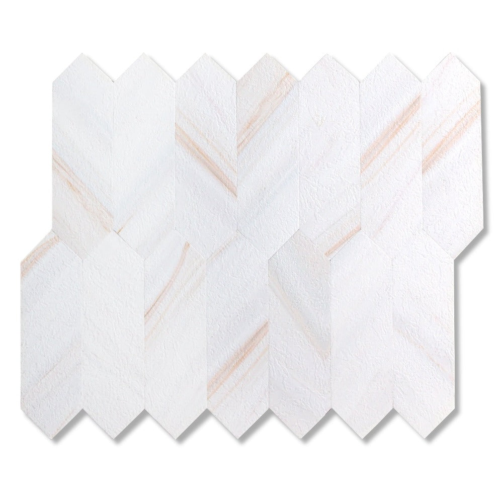Colorful White Long Hexagon Tiles