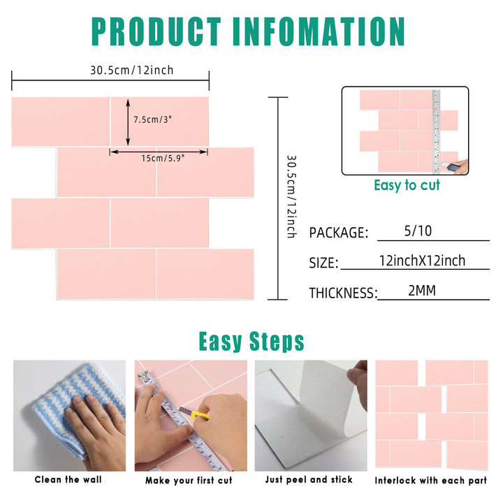 peel and stick wall tile information