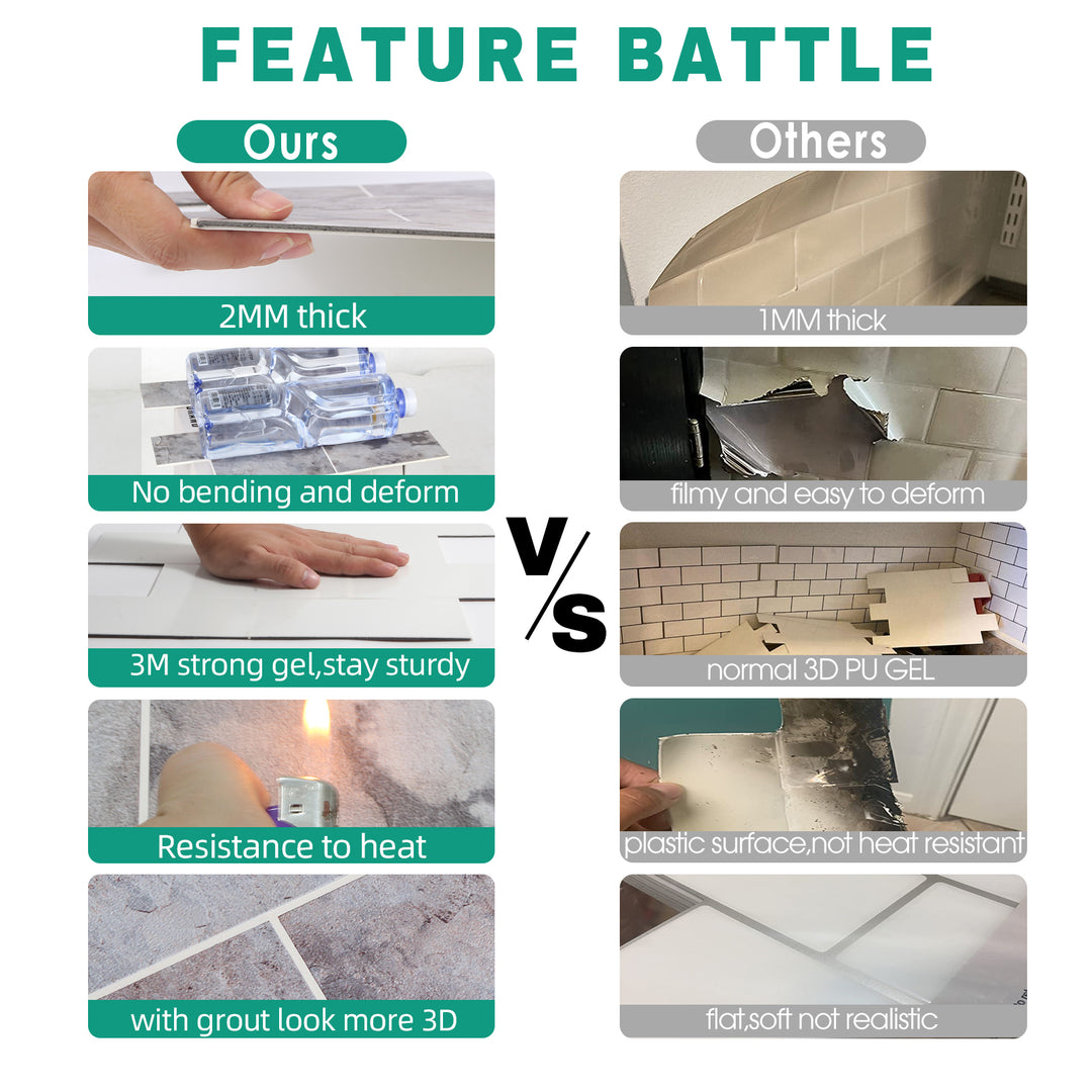 two brands of tile feature battle