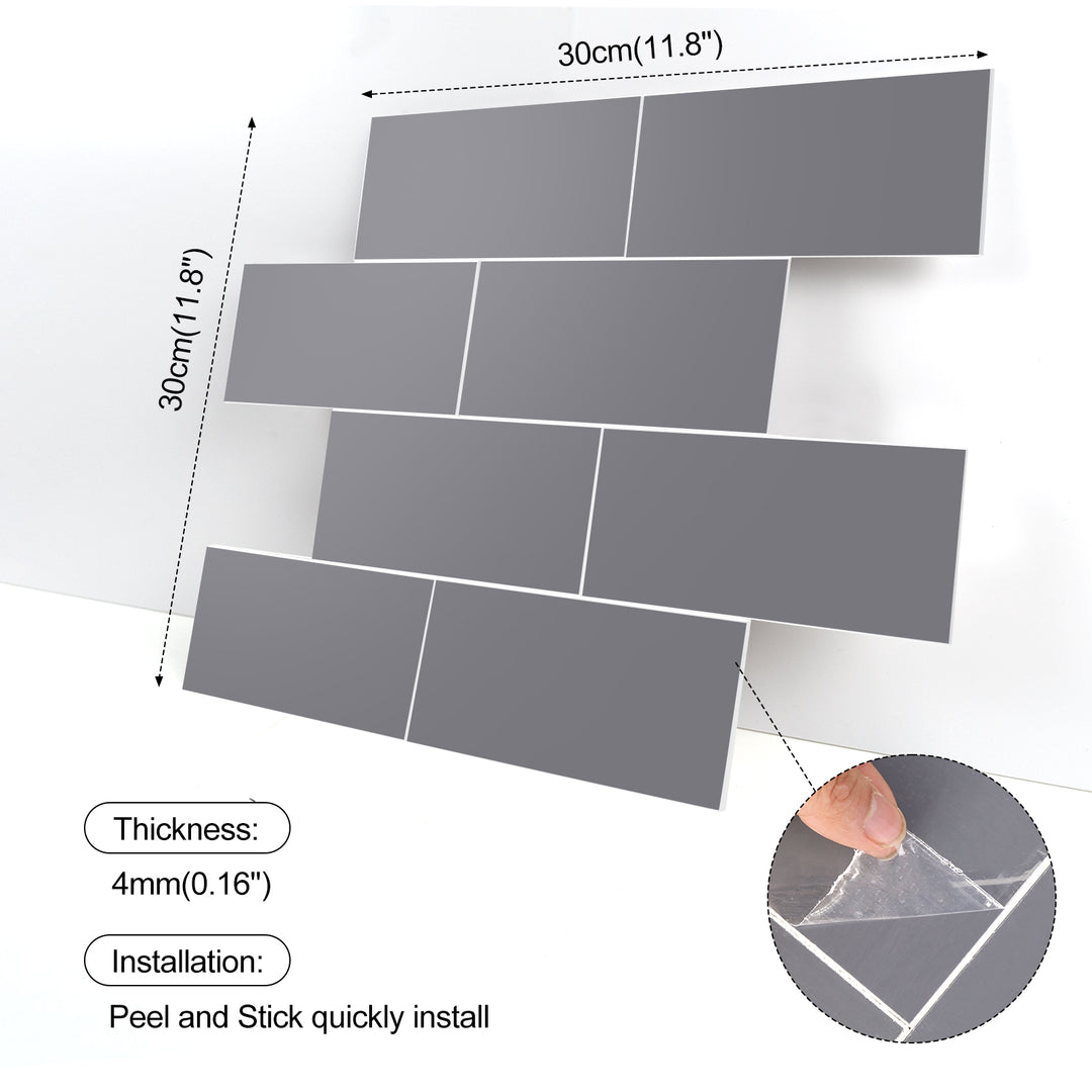 Peel-and-stick tile size guide
