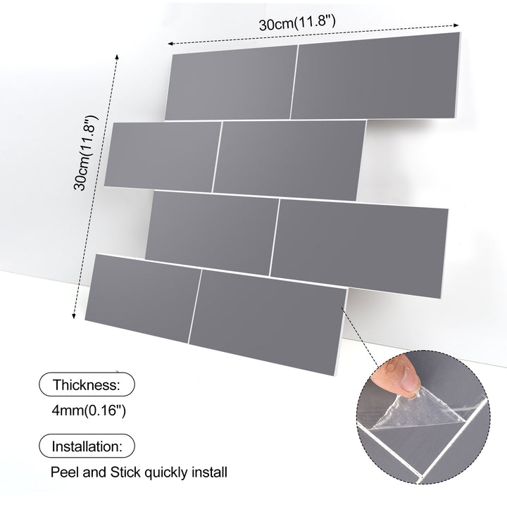 Peel-and-stick tile size guide