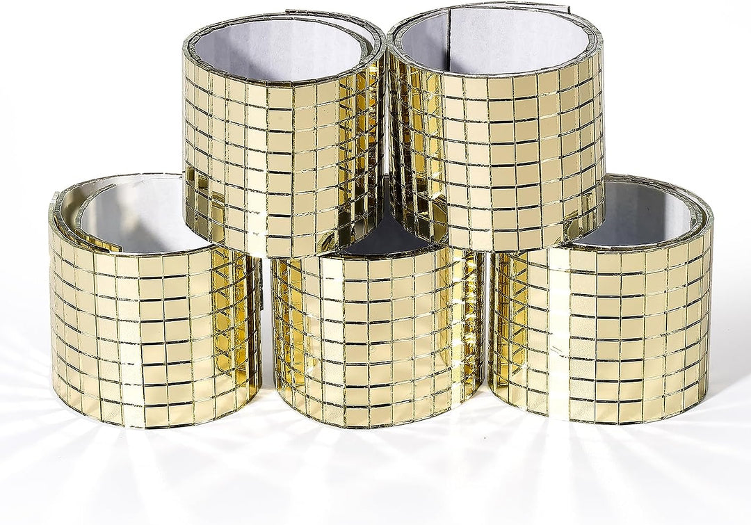 Gold Self Adhesive Disco Tiles