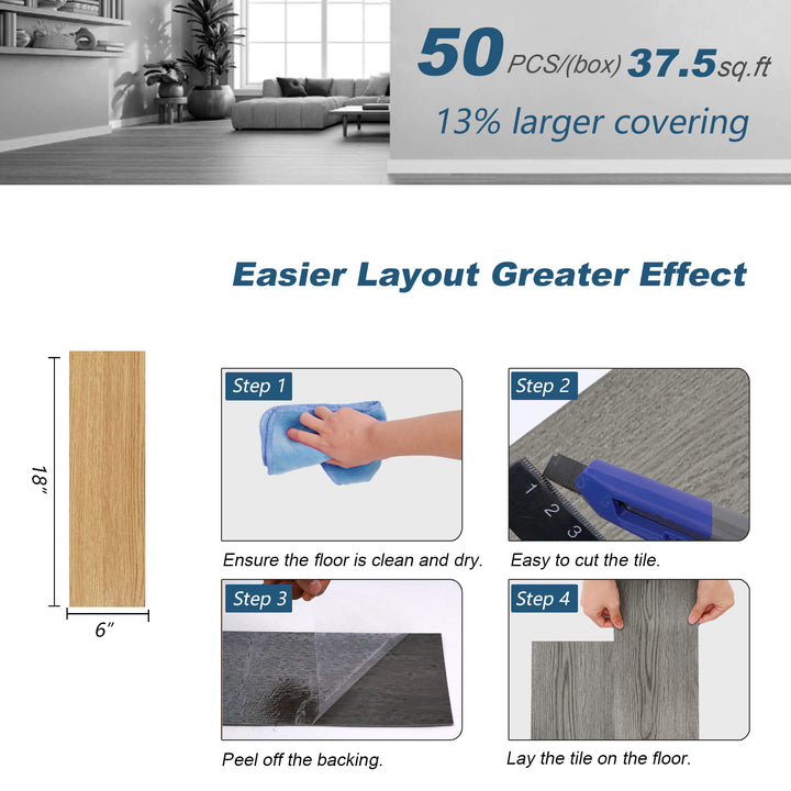 Tile dimensions for wood flooring