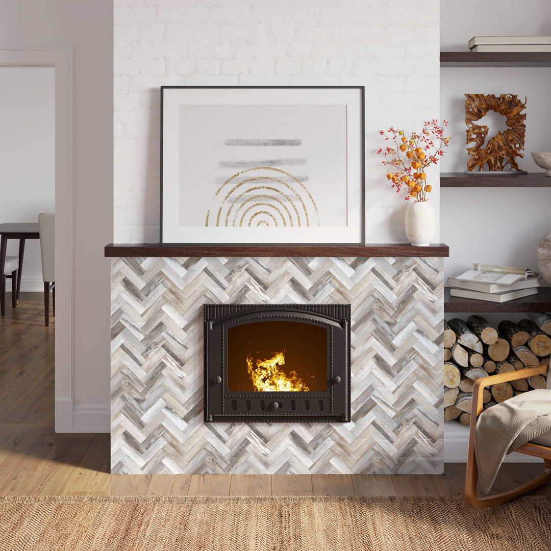 Luxurious finish for fireplace applications