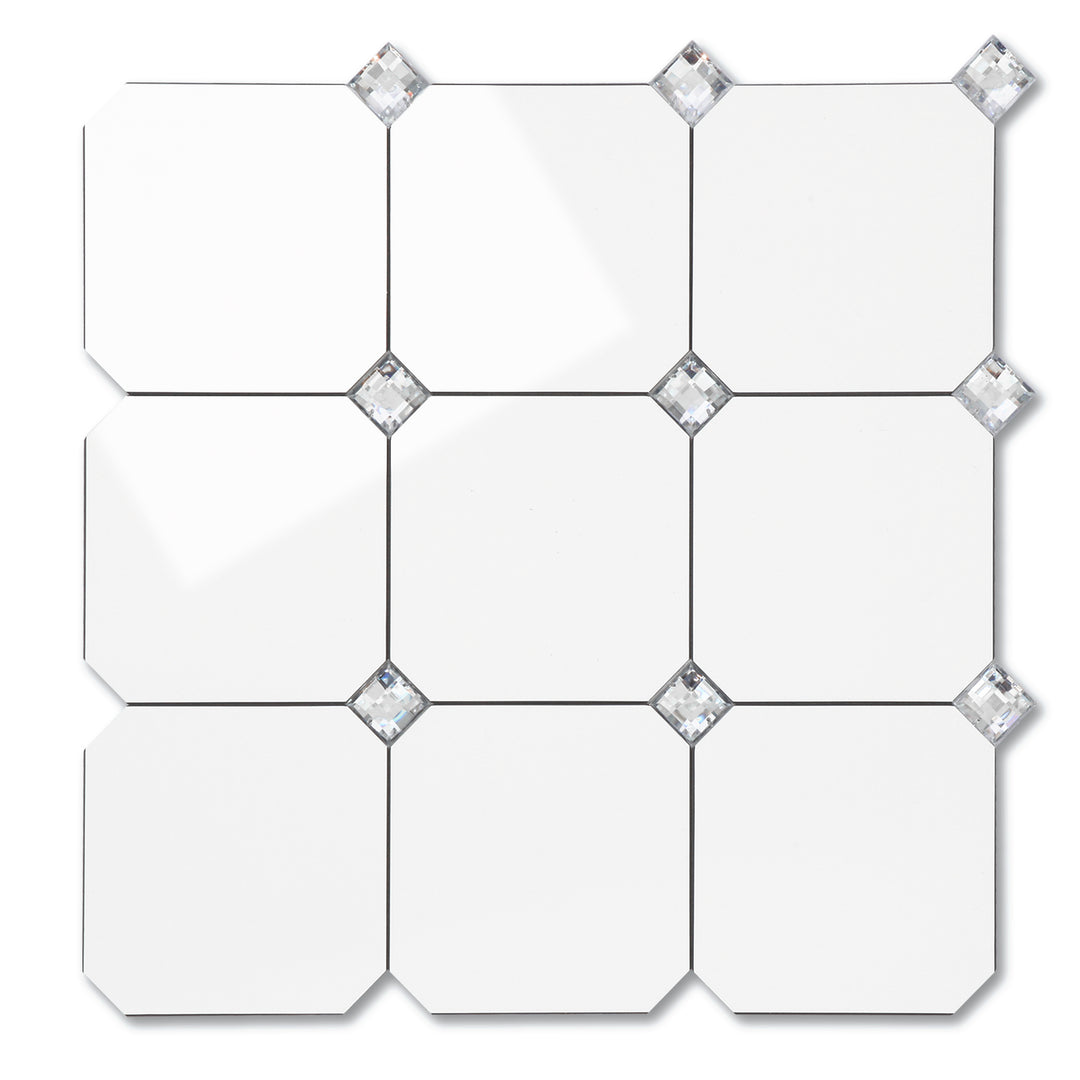 white peel and stick diamonds tile
