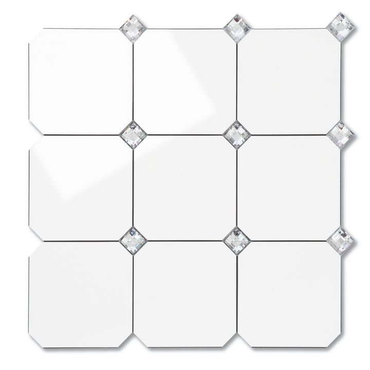 white peel and stick diamonds tile