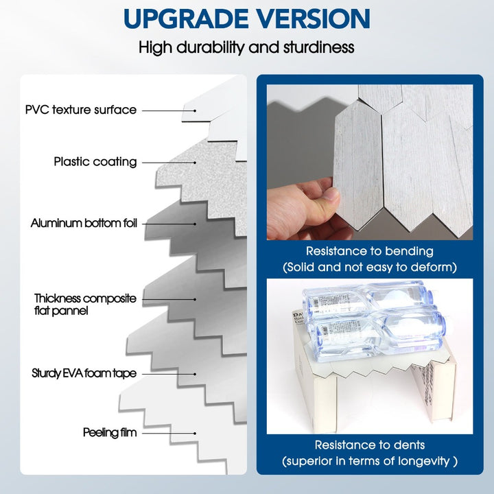 Peel and stick tile structure