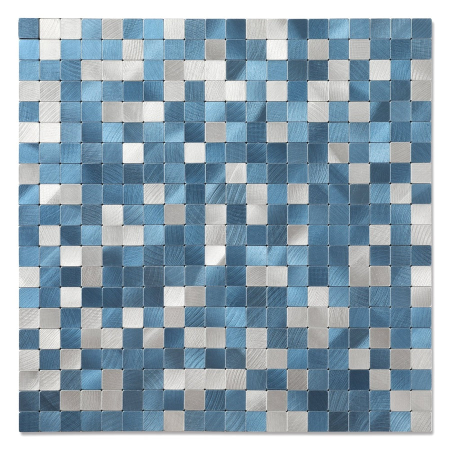 Blue Mosaic Stainless Steel Backsplash