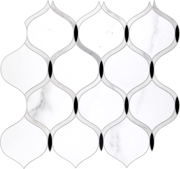 Peel and Stick Peach Hearts Waterjet Backsplash