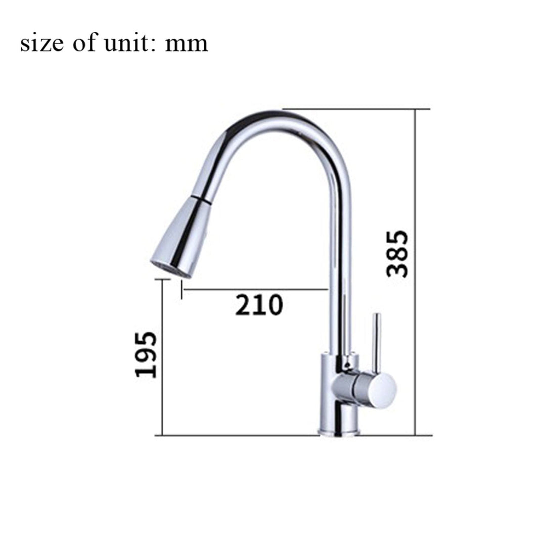 Kitchen Sink Faucet with Pull Down Sprayer