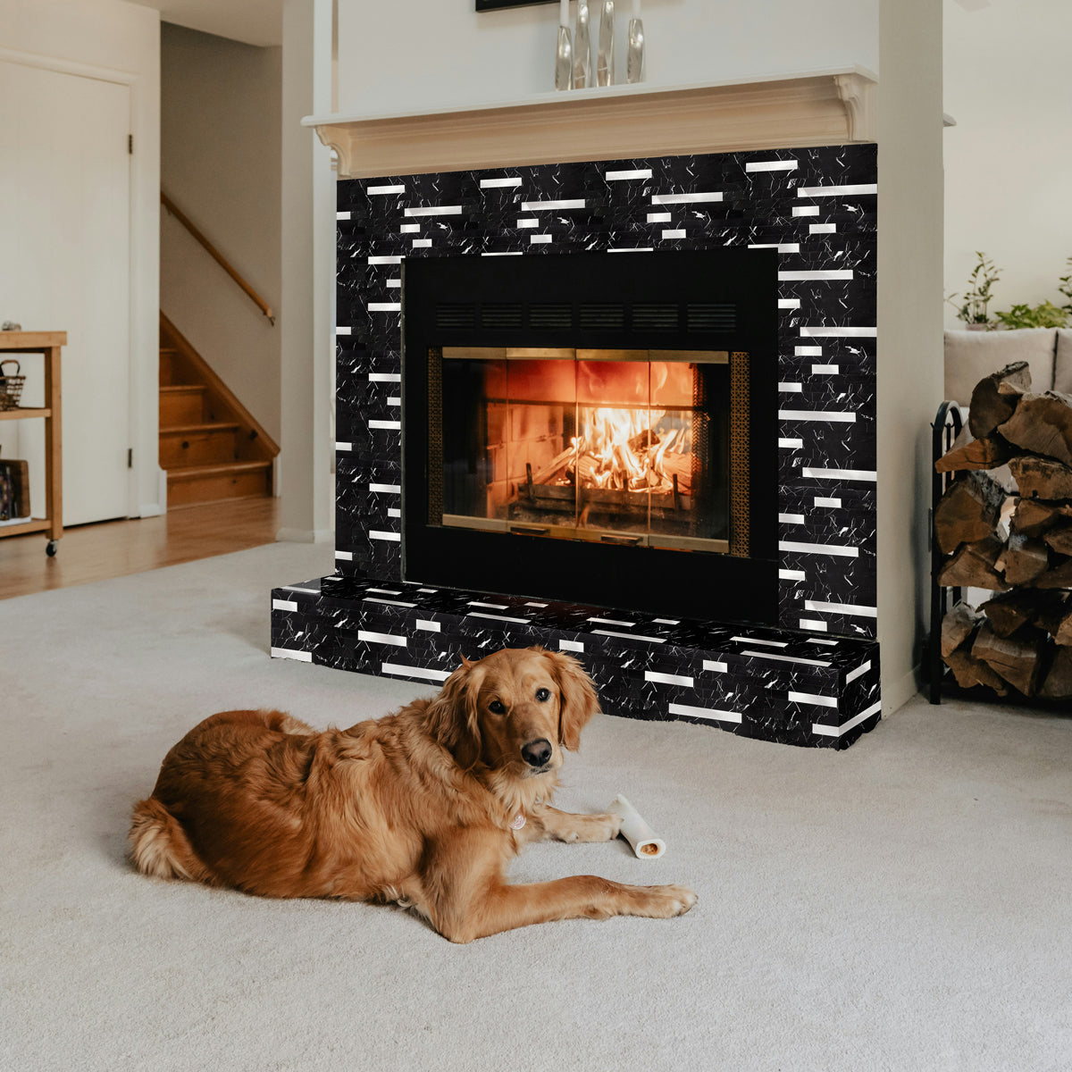 fireplace tile ideas
