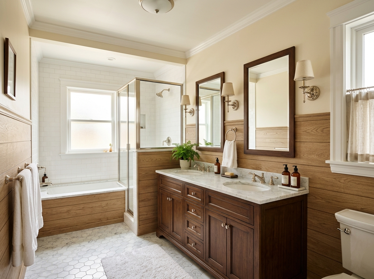 wood wall panel for bathroom