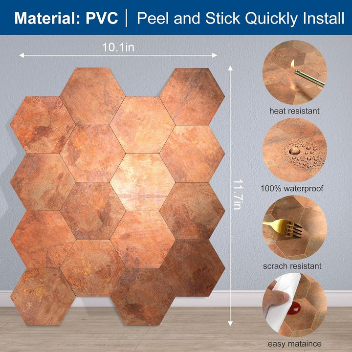 hexagon tile size
