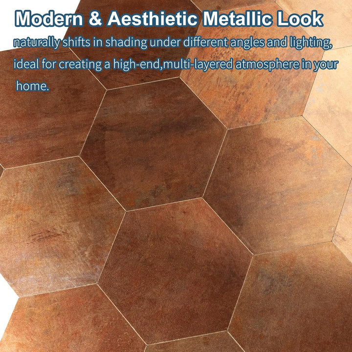 copper hexagon tile texture