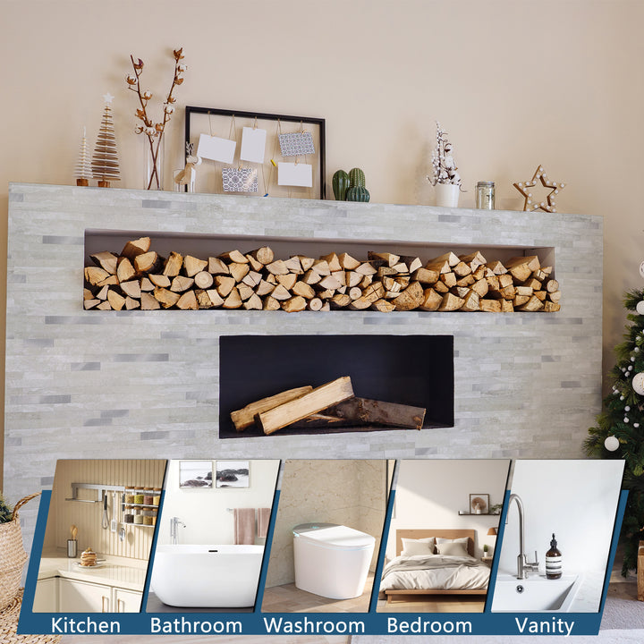 peel and stick tile for fireplace
