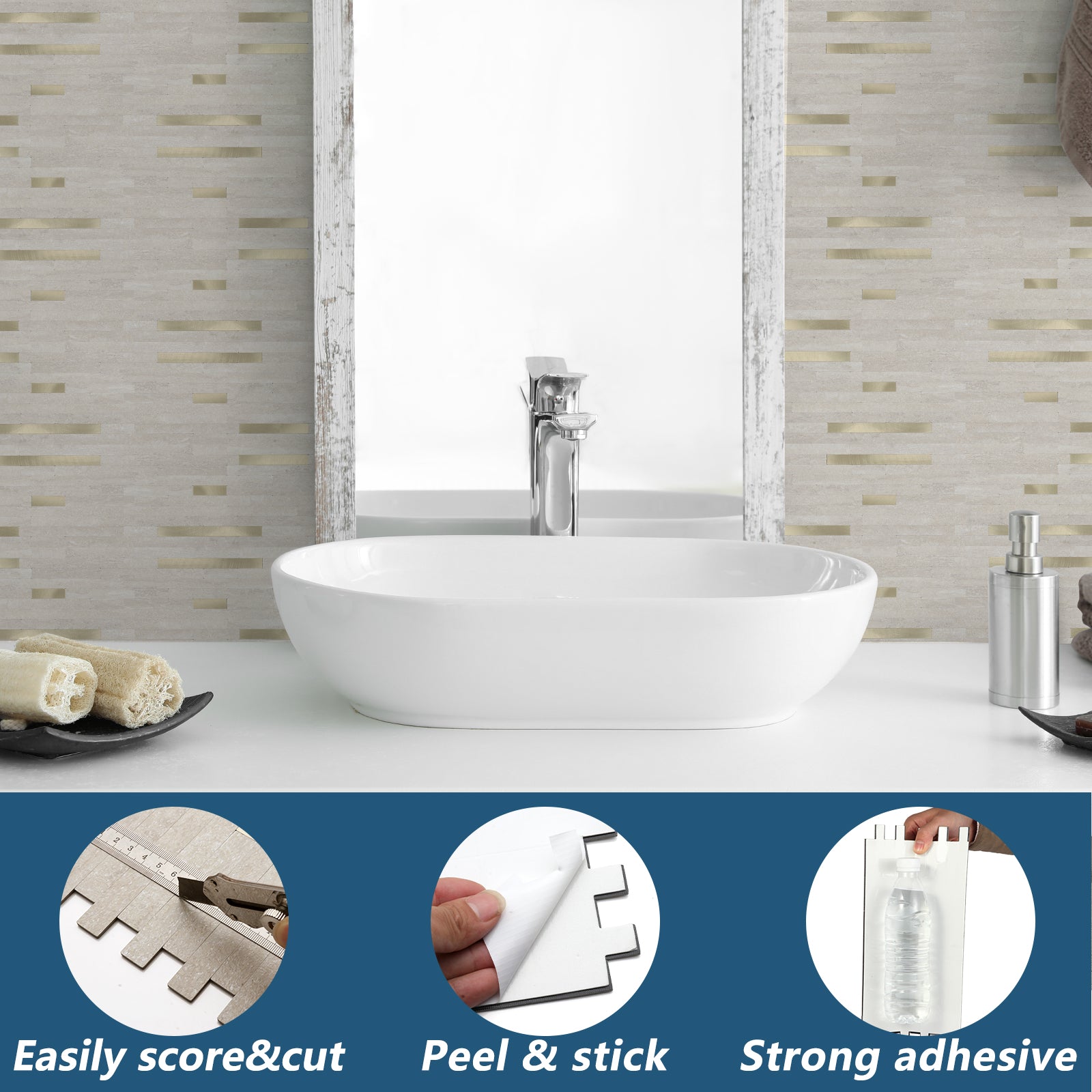 stick on bathroom tiles wall