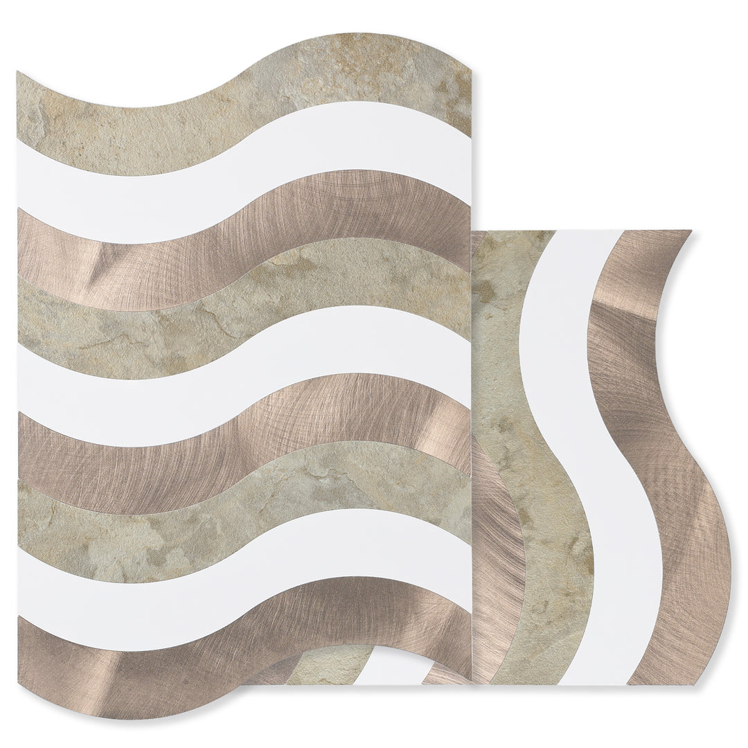 Marble Beige Pure White Gold Tiles