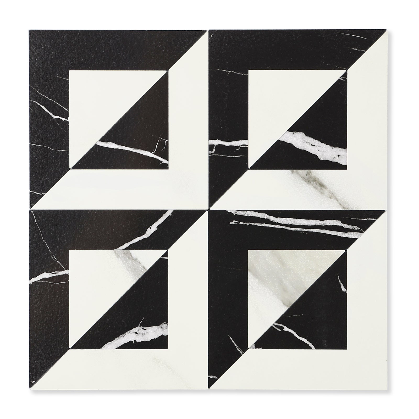 Black Marquina White Marble Tile