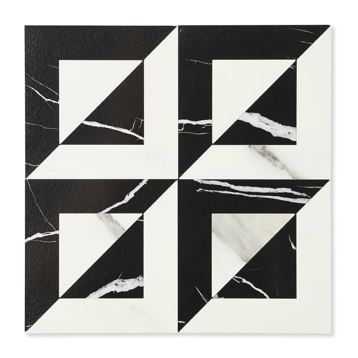 Black Marquina White Marble Tile