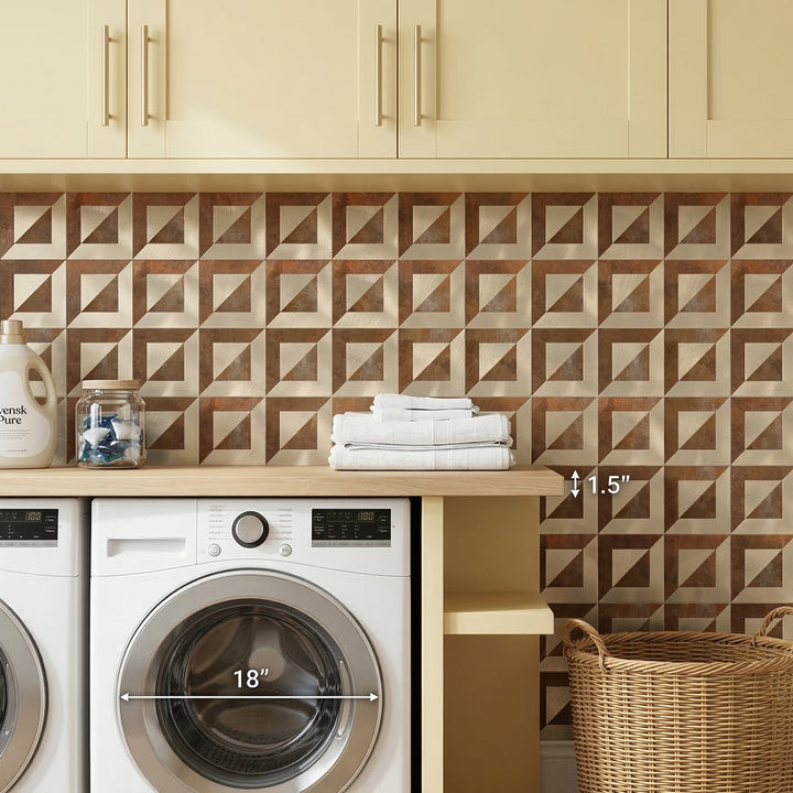 peel and stick laundry room tiles