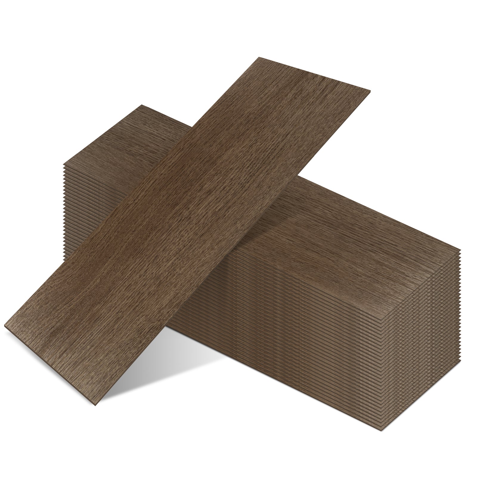 Peel-and-Stick Vinyl Wood Flooring in Walnut Brown