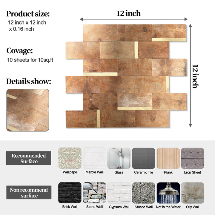 peel and stick tiles  size