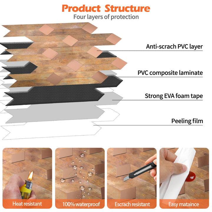 copper tile structure