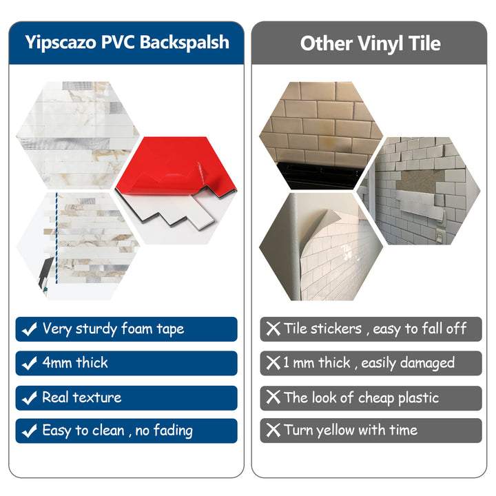 yipscazo PVC backsplash tiles