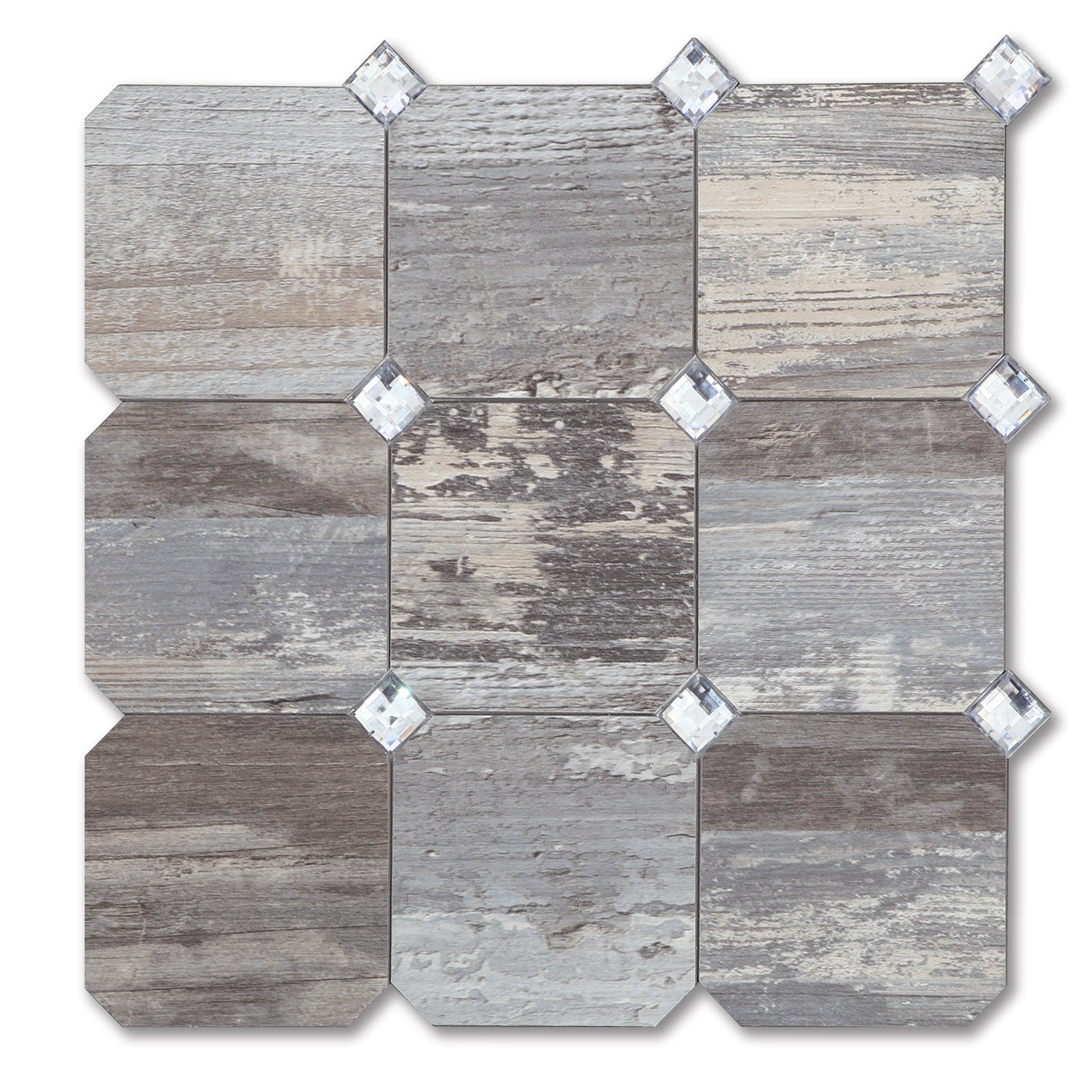  Light Wood Peel and Stick Diamonds Tile
