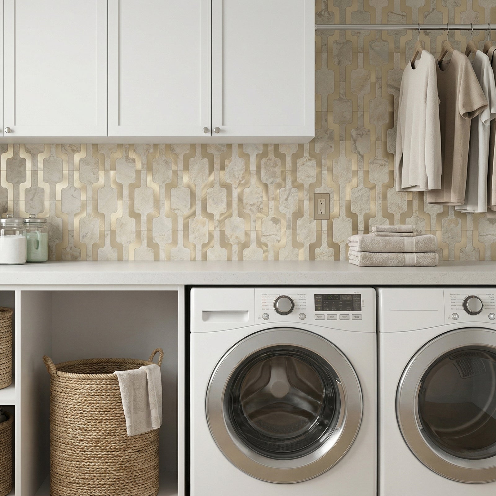 peel and stick tile for laundry room