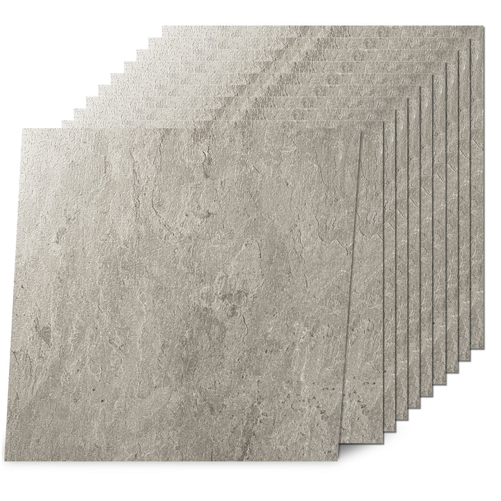 Taupe Grey Oak Peel and Stick Floor Tile