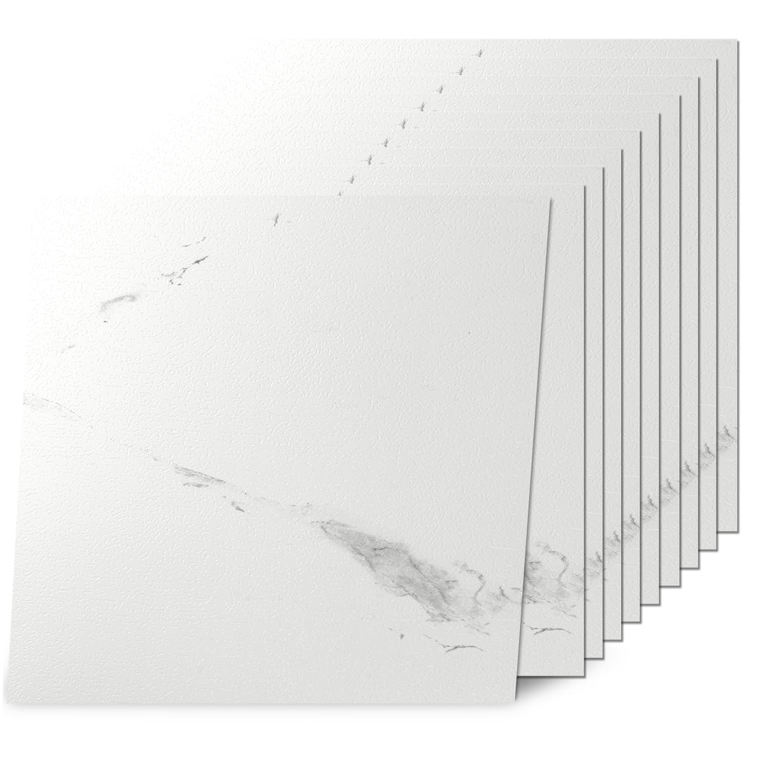 Calacatta White  Peel and Stick Floor Tile 