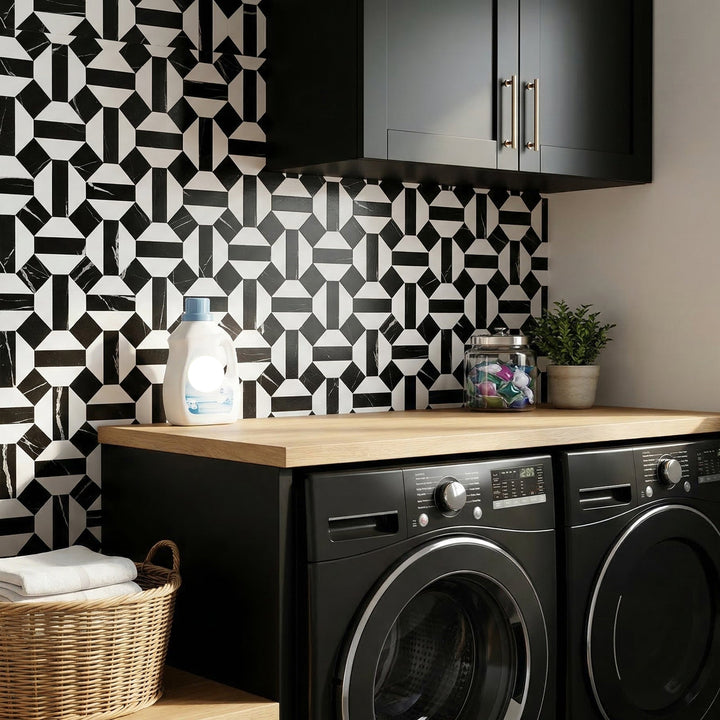 peel and stick tile for laundry room