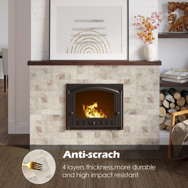 peel and stick fireplace tile