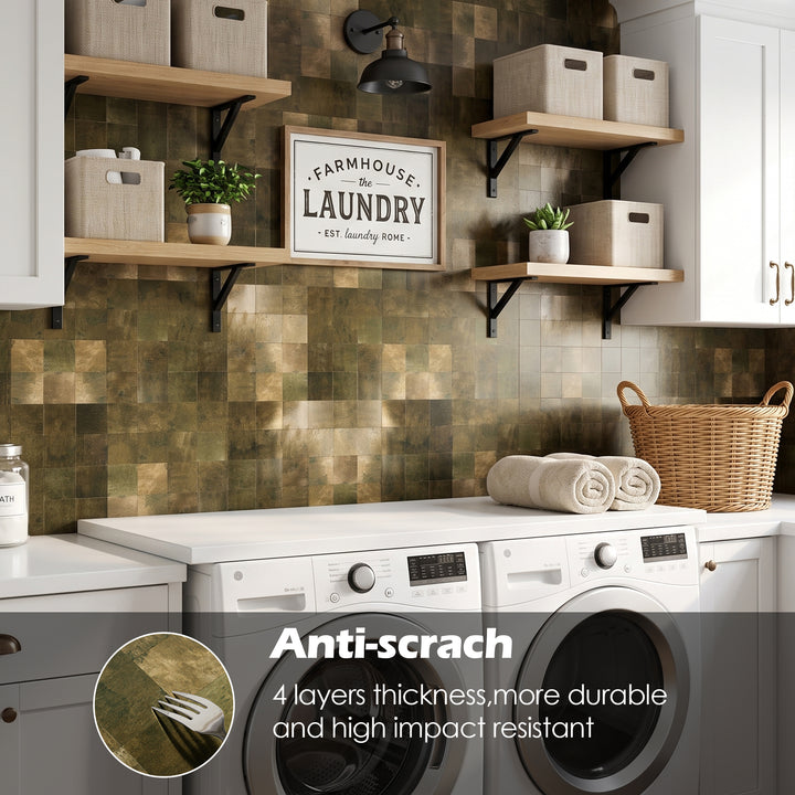 peel and stick tile for laundry room