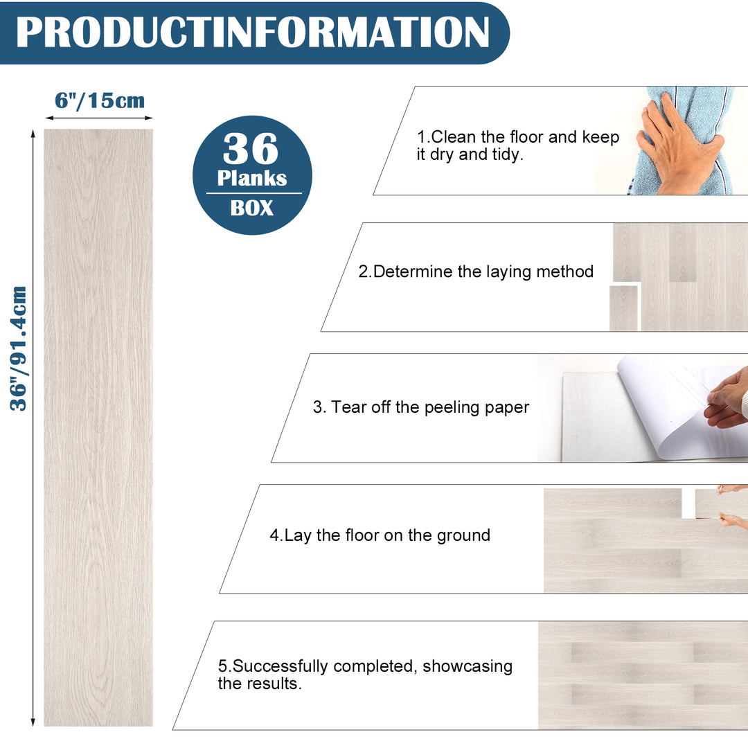 peel and stick flooring size