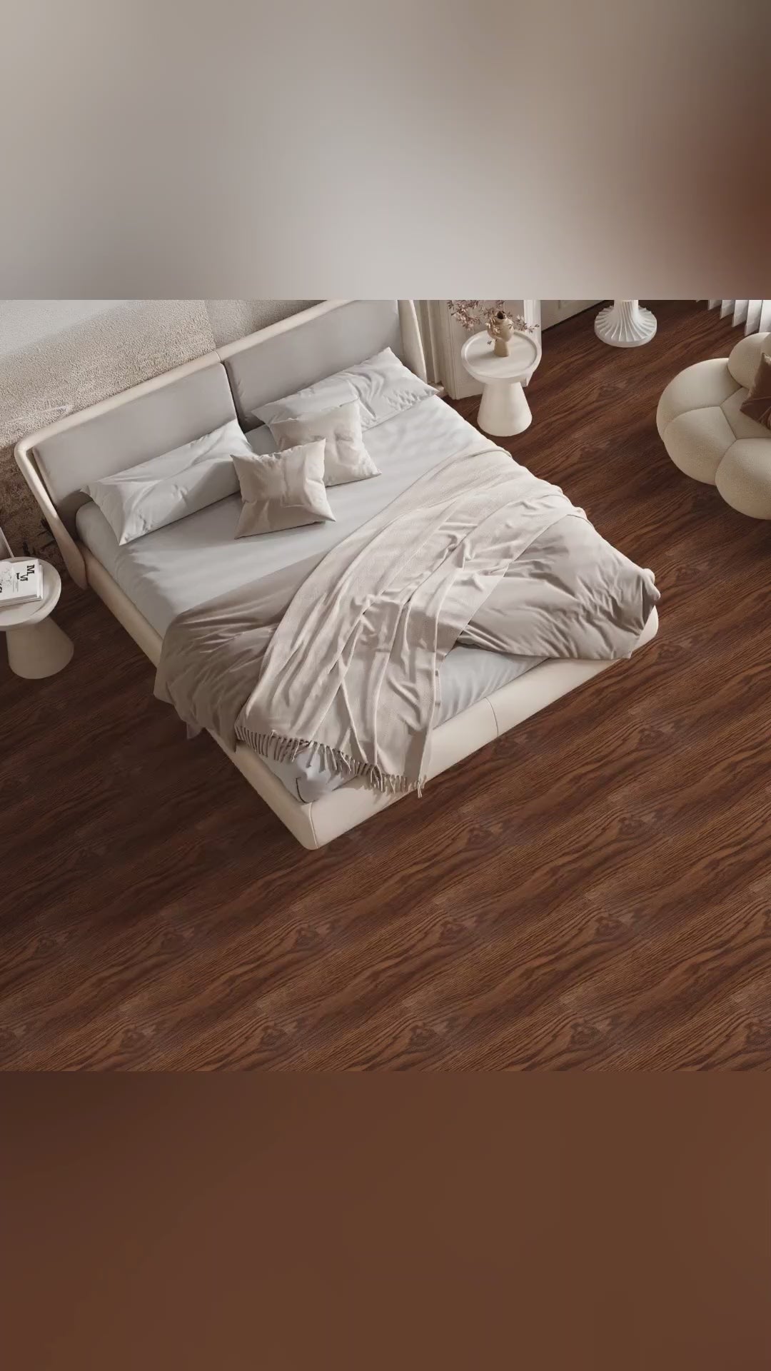 6" X 18" Peel and Stick Vinyl Wood Flooring in Rustic Walnut